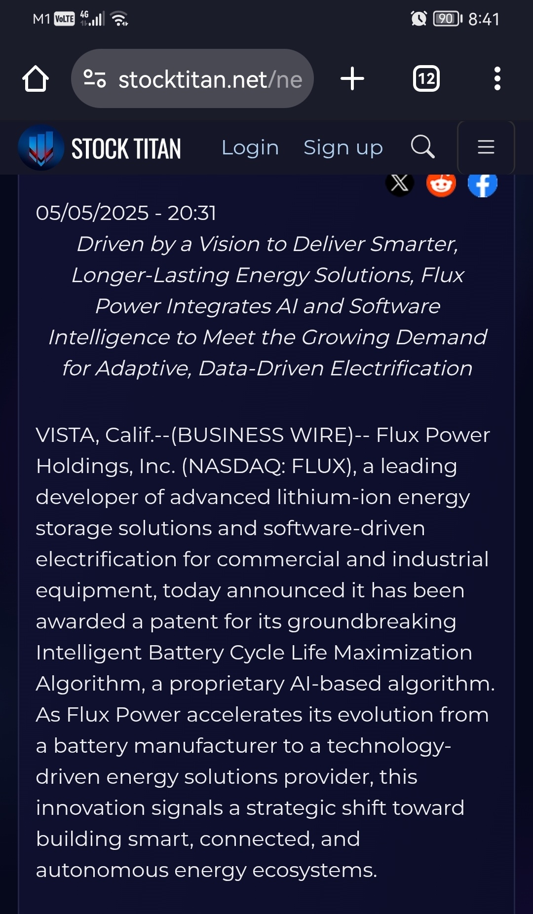 Flux Power Awarded Patent for an Intelligent Battery Cycle L... - moomoo  Community