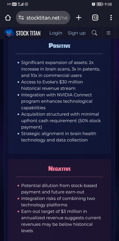 Correction From Source: Firefly Neuroscience Achieves Multi-Fold Database, IP Portfolio, and Commercial Footprint Expansion Through Acquisition of Evoke Neuroscience, Inc