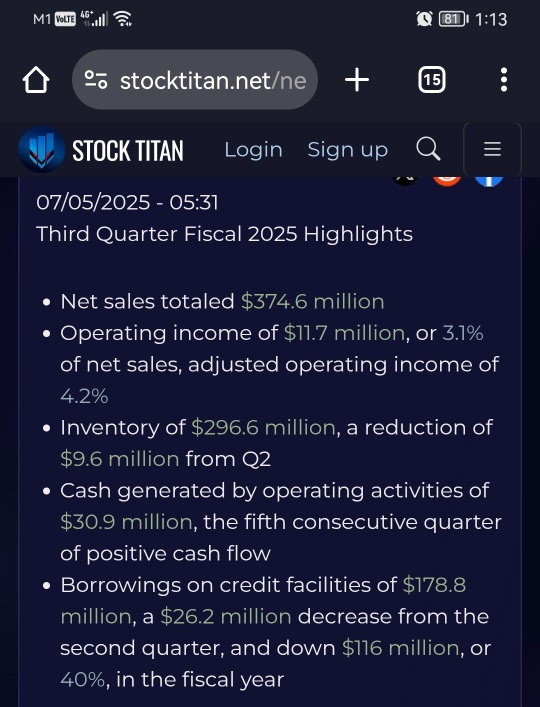 Kimball Electronics Reports Q3 Results and Reiterates Guidance for Fiscal 2025 With Sales and Operating Income Expected at High-End of Range; Company Adds New Facility to Support Strategy to Drive Gro