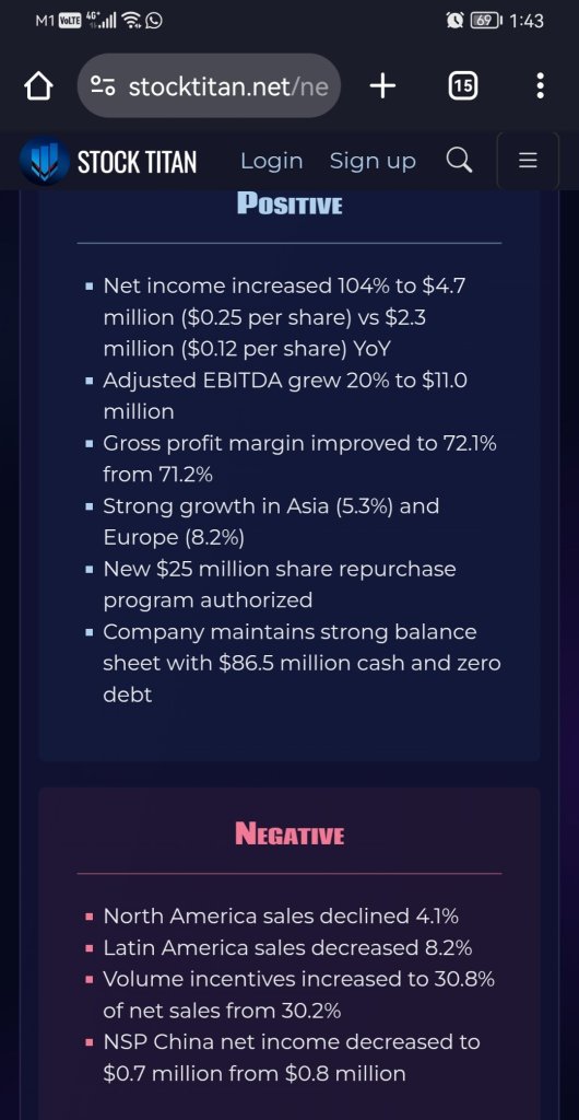 Nature's Sunshine Reports Strong First Quarter 2025 Results