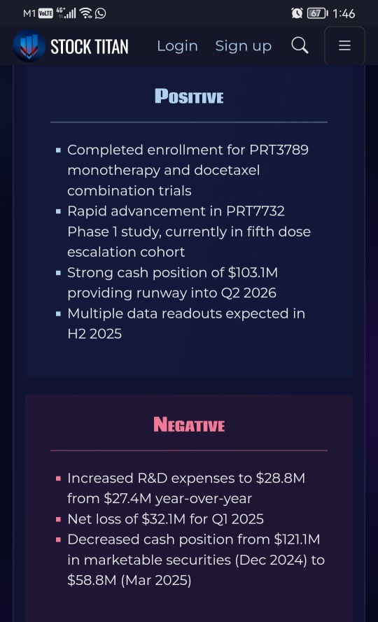 Prelude Therapeutics 发布2025年第一季度财务报告并提供公司更新