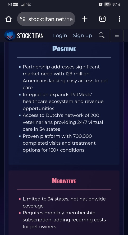 PetMed Express, Inc. 和 Dutch 宣佈建立合作伙伴關係，以提供可訪問的寵物遠程醫療服務