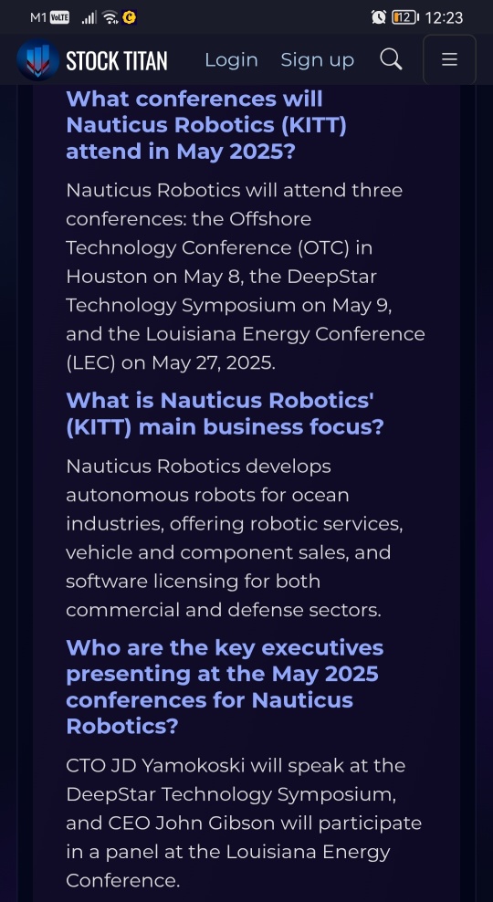 Nauticus Robotics Announces Participation in May Conferences