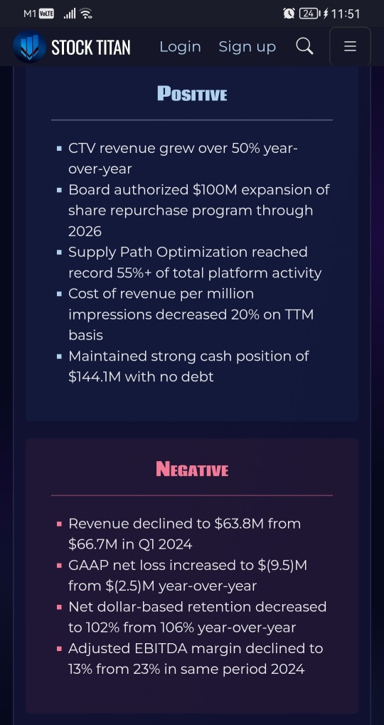 PubMatic公佈2025年第一季度財務結果；董事會授權10000万美元擴展股票回購計劃