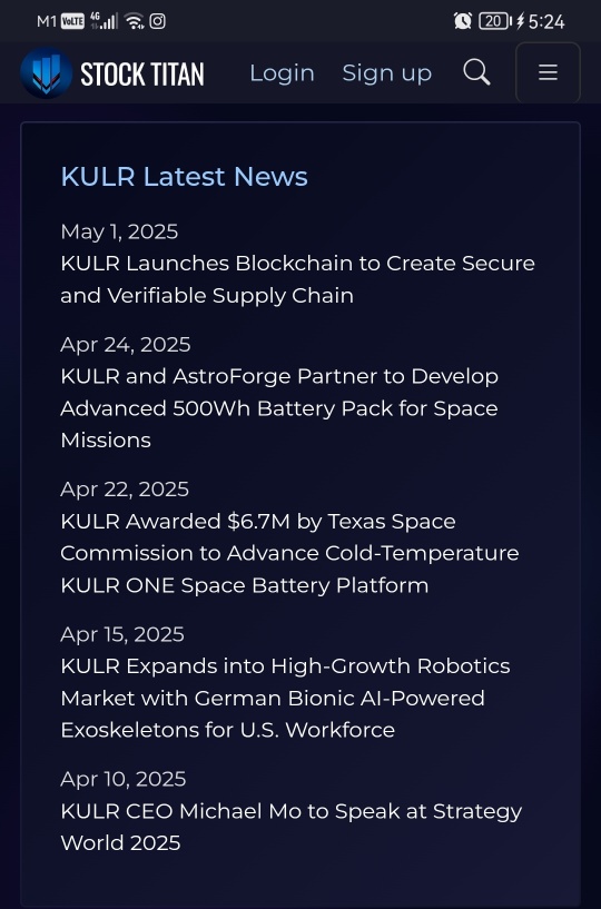 KULR科技集團定於2025年5月15日星期四下午4:30（東部時間）召開2025年第一季度業績會