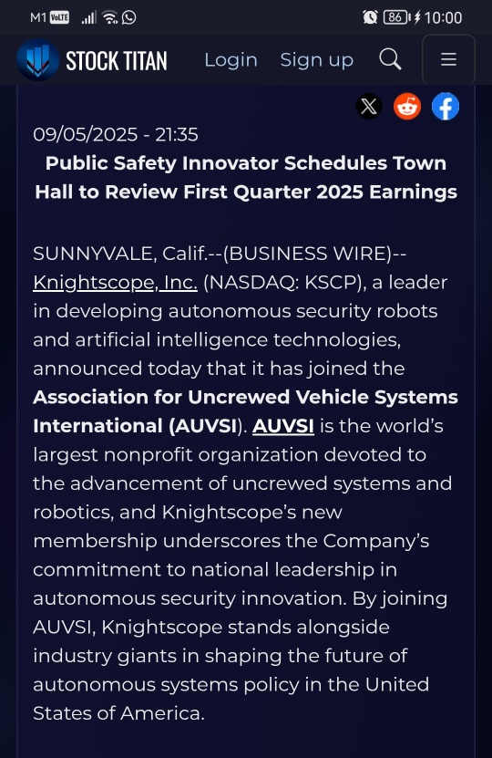 Knightscope加入AUVSI，推動自主系統政策