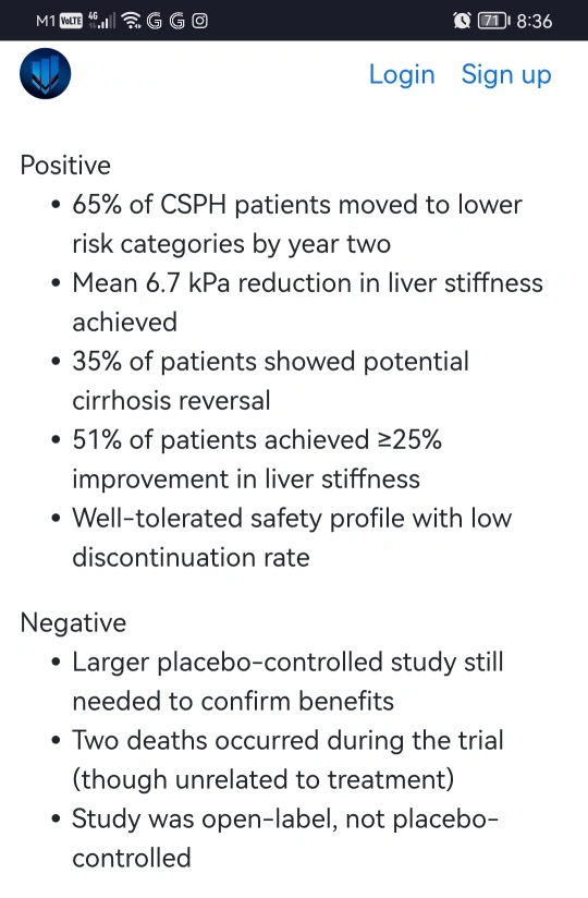 Madrigal宣布新的临床数据显示，Rezdiffra™（resmetirom）显著改善了 compensated MASH 肝硬化患者的多项非侵入性测试和门静脉高压风险。