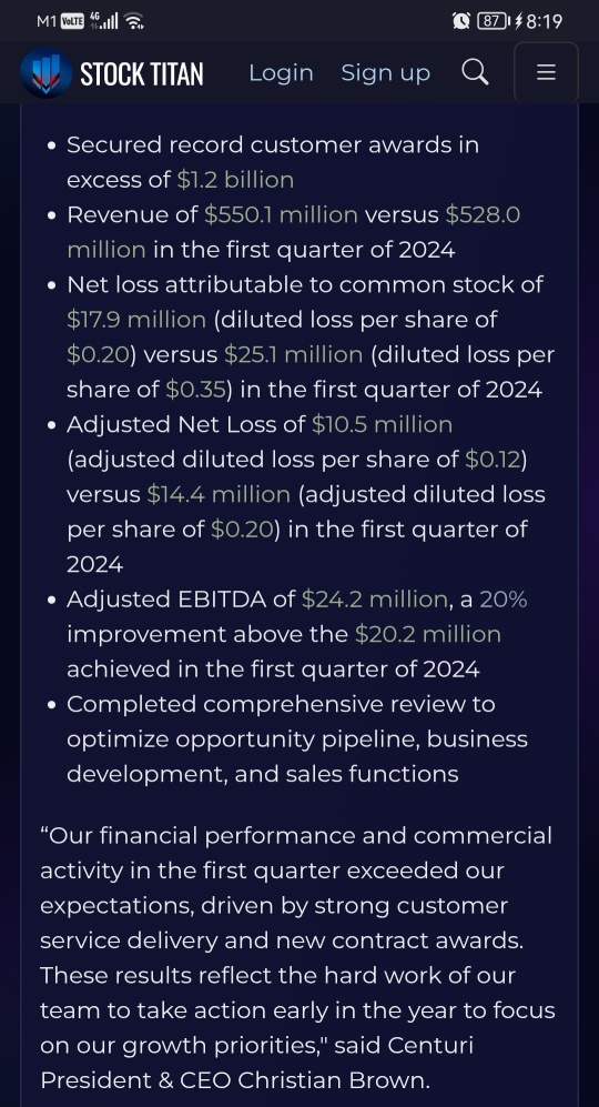 Centuri Reports First Quarter 2025 Results, Affirms 2025 Outlook