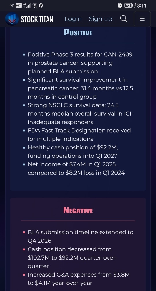 Candel Therapeutics 发布2025年第一季度财务报告及近期公司亮点