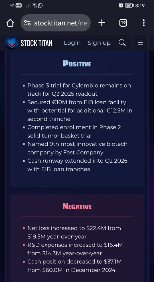 IO Biotech公佈2025年第一季度財務業績和業務亮點