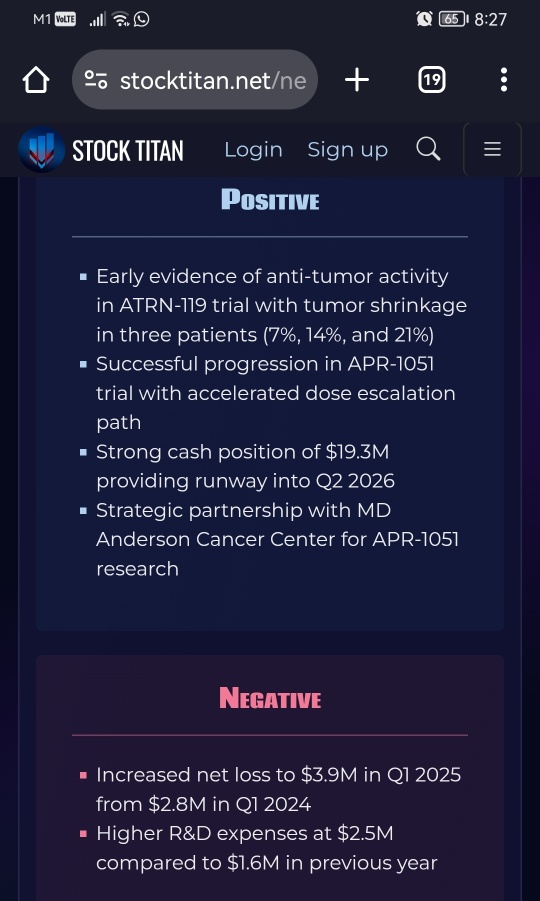 Aprea Therapeutics Reports First Quarter 2025 Financial Results and Provides a Clinical Update