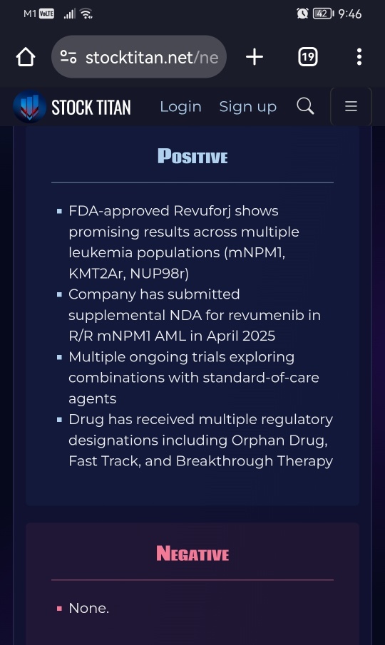 Syndax宣佈將在2025年EHA會議上展示Revuforj®（revumenib）和Niktimvo™（axatilimab-csfr）的數據演示