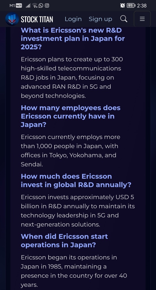 Ericsson commits to Japan R&D investment