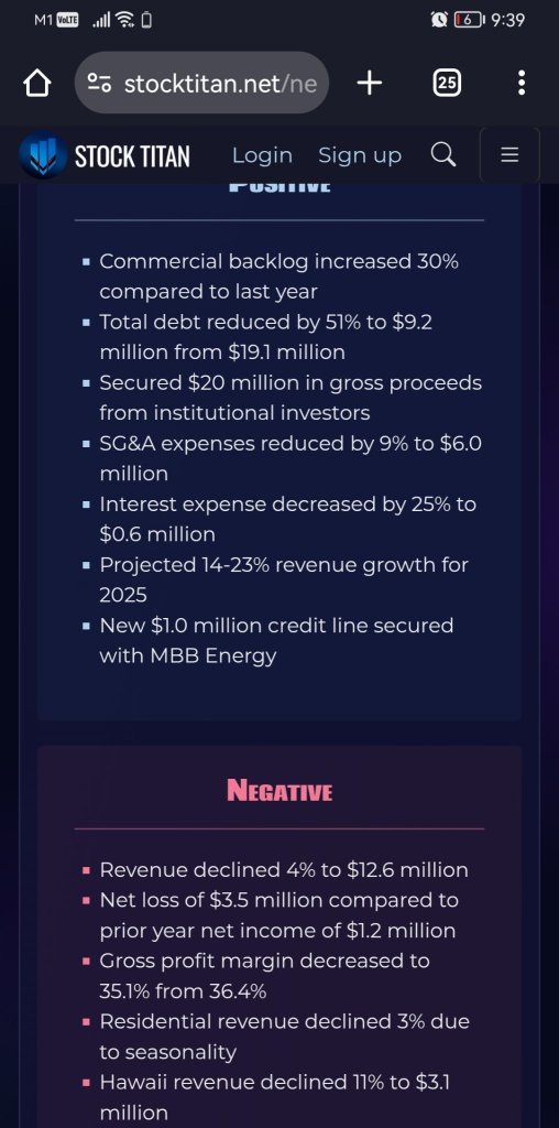 SUNation Energy Announces 2025 First Quarter Results and Introduces Financial Guidance for 2025