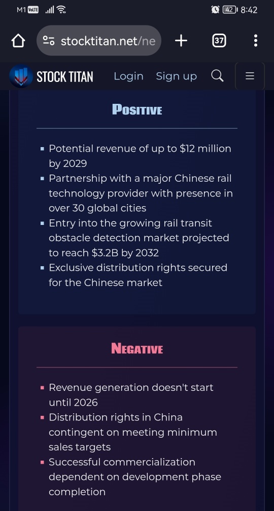 Foresight與全球鐵路技術提供商簽署商業化協議，預計從2026年開始實現高達1200万的營業收入