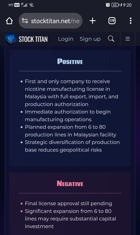 Ispire Technology Inc. Announces Approval of Interim License for Manufacturing of Nicotine Products in Malaysia