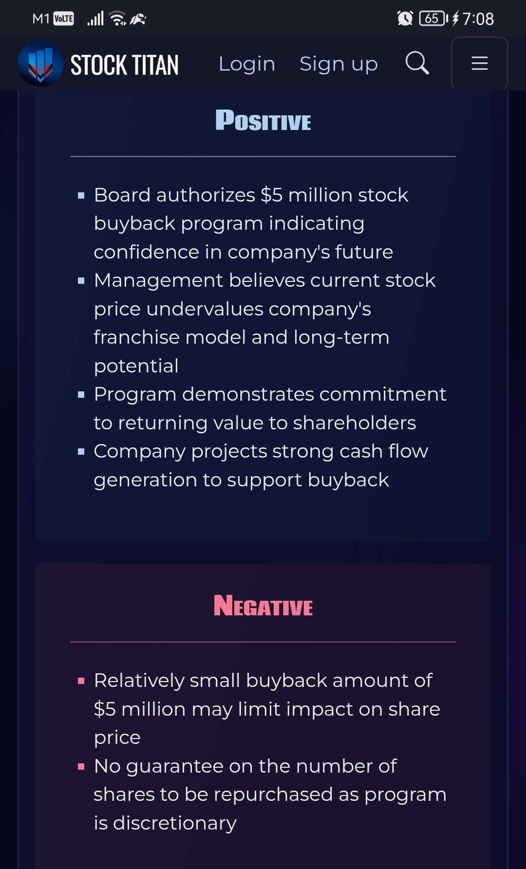 ジョイントCORPが500万ドルの株式買戻しプログラムを発表 - moomooコミュニティ