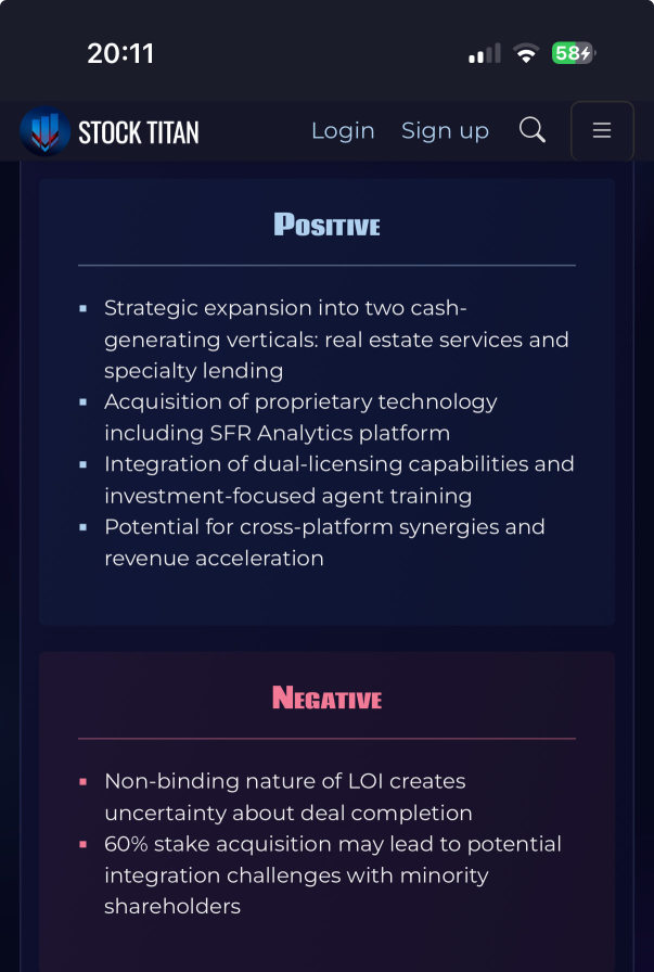 OFA集团签署非约束性意向书，以收购Aspire Homes和RateDNA的控股权