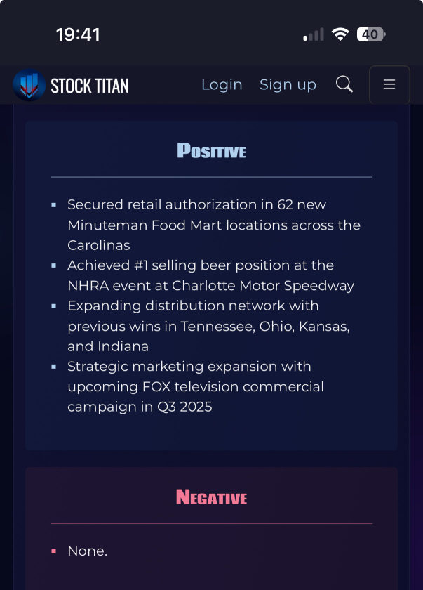 (Late post)American Rebel Holdings (NASDAQ: AREB) Accelerates Beverage Retail Expansion with “Rebel Light” Beer Authorization in 62 Minuteman Food Mart Stores Across the Carolinas