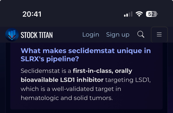 Salarius Pharmaceuticals’ Seclidemstat Demonstrates Supporting Role in Inhibiting Validated Oncology Target LSD1 in Two Recently Published Studies