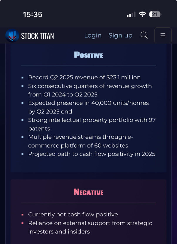SKYX提前宣佈2025年第二季度營業收入爲2310萬美元，相比第一季度的2010萬美元有所增長，公司繼續擴大市場滲透率。
