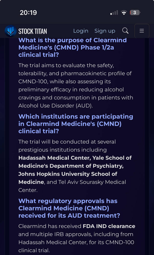 Clearmind Medicine 获得哈达萨医疗中心针对酒精使用障碍的 1/2a 期临床试验的 IRB 批准