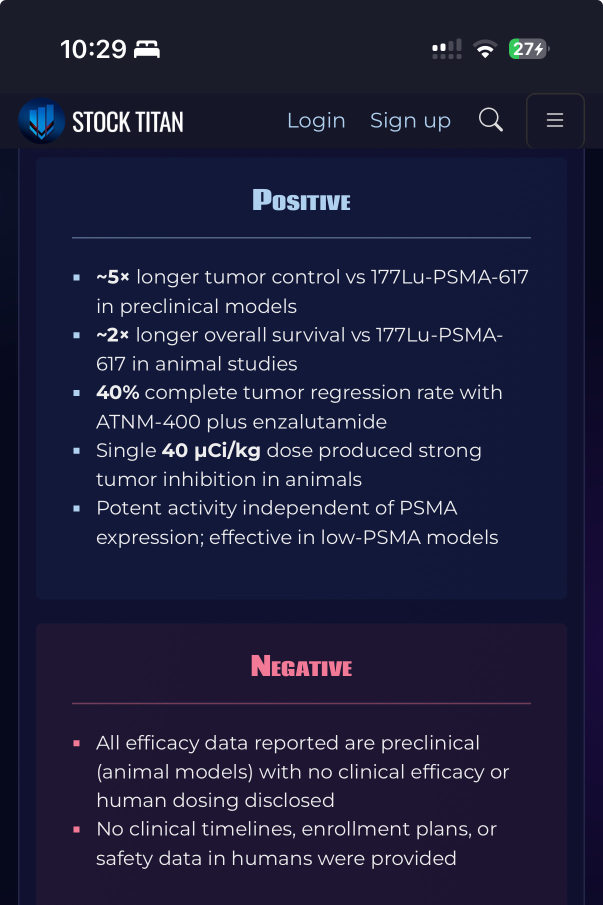 Actinium Pharmaceuticals Presents New Data Demonstrating Potent and Durable Efficacy of ATNM-400, a First-in-Class Multi-Tumor Actinium-225 Radiotherapy, at the 32nd Annual Prostate Cancer Foundation