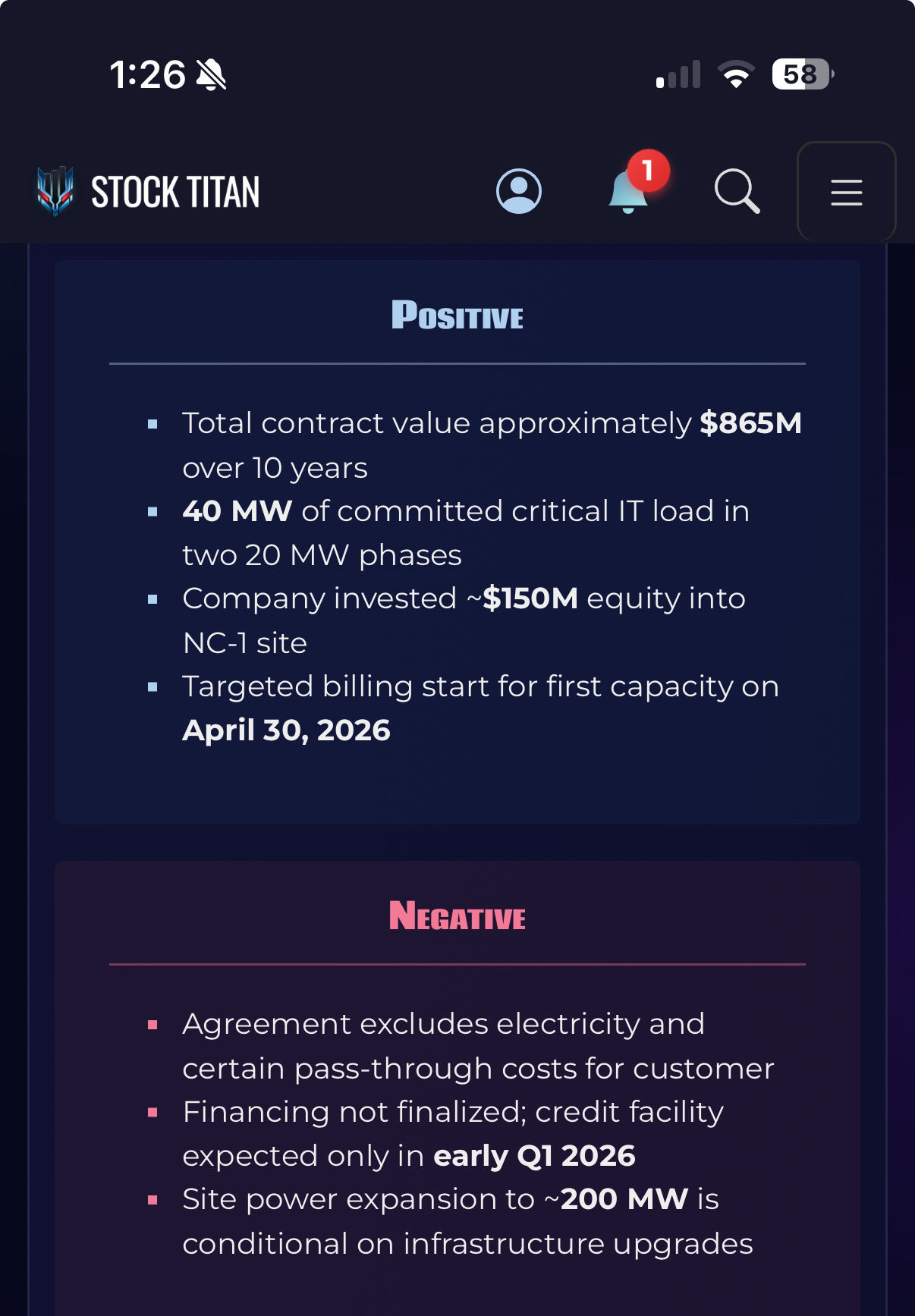 ホワイトファイバー社とNscale社は、NC-1 AIデータセンターキャンパスにおいて、総契約額約8億6500万ドルに相... -  moomooコミュニティ
