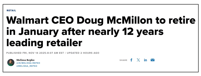 📉 沃尔玛CEO换岗：这一举措背后的真实战略是什么？