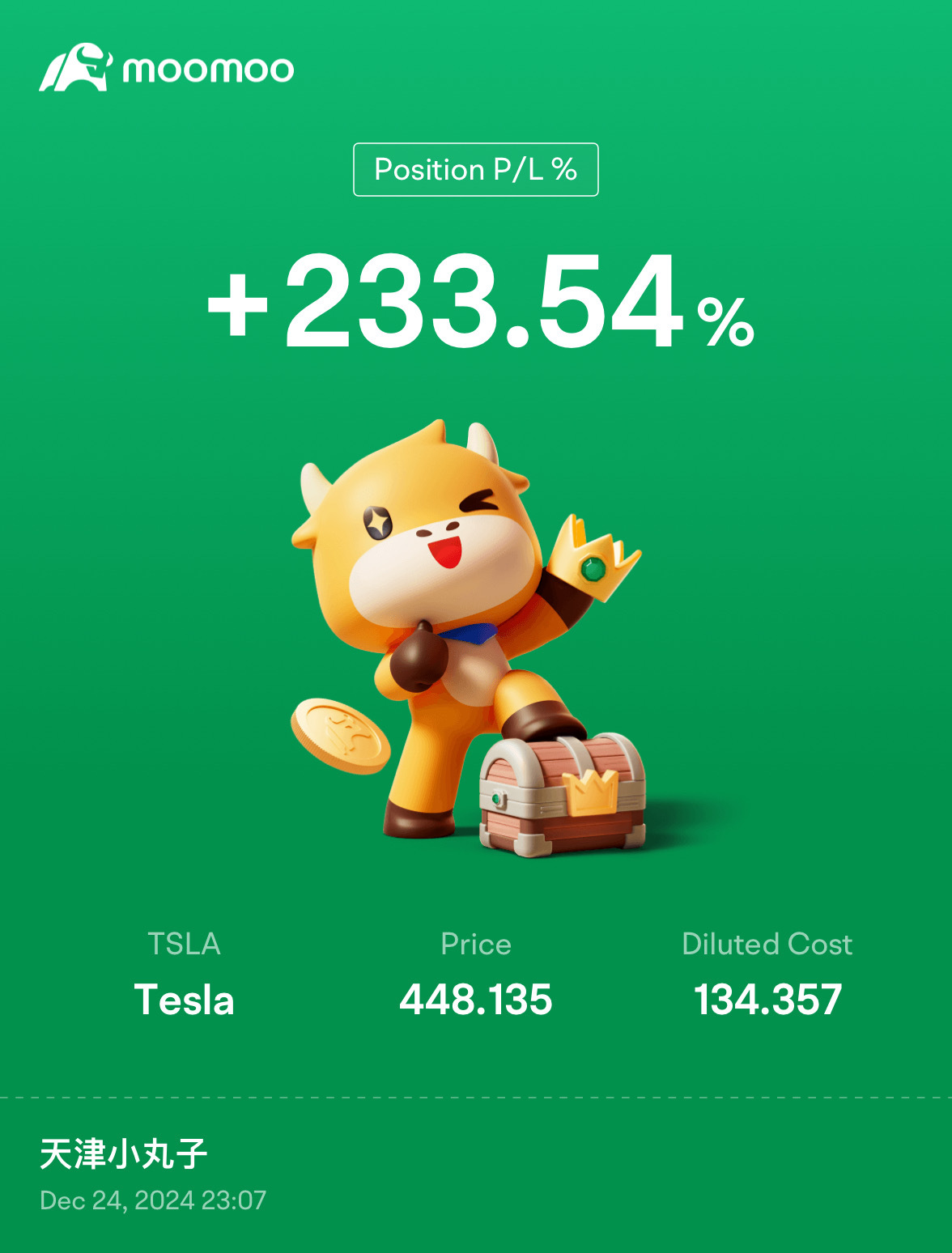 $Tesla (TSLA.US)$ Merry Christmas. Thank you Tesla.