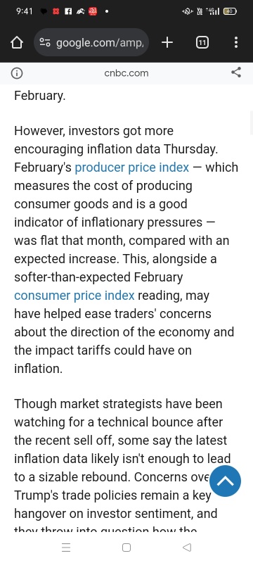 inflation reading ease lower but......