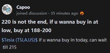 welp, when its falling on open, i did say u can wait till 215 for today, i m taking it back, just aim 200, this gets dumped way too fast