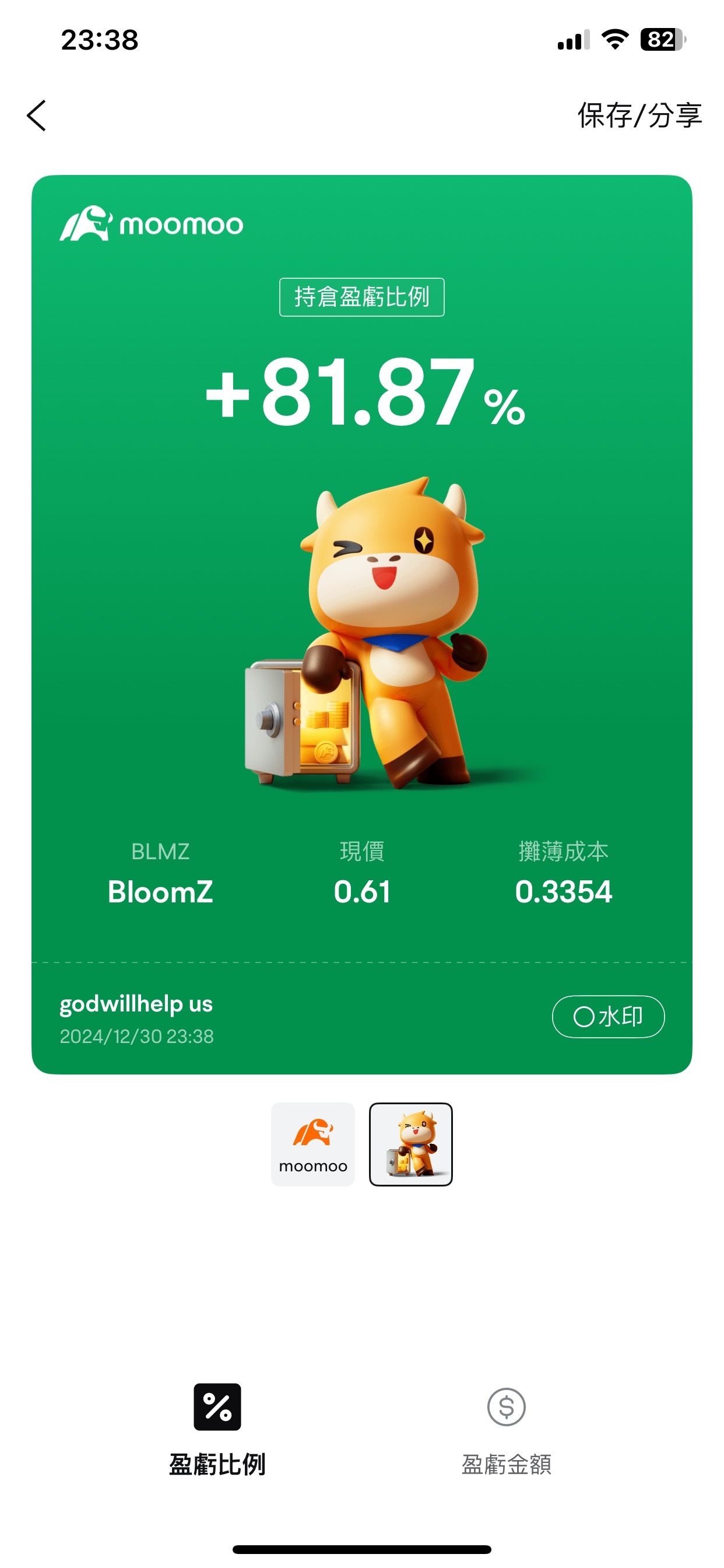 $BloomZ (BLMZ.US)$ @Trytosaveabit 乾杯！兄弟