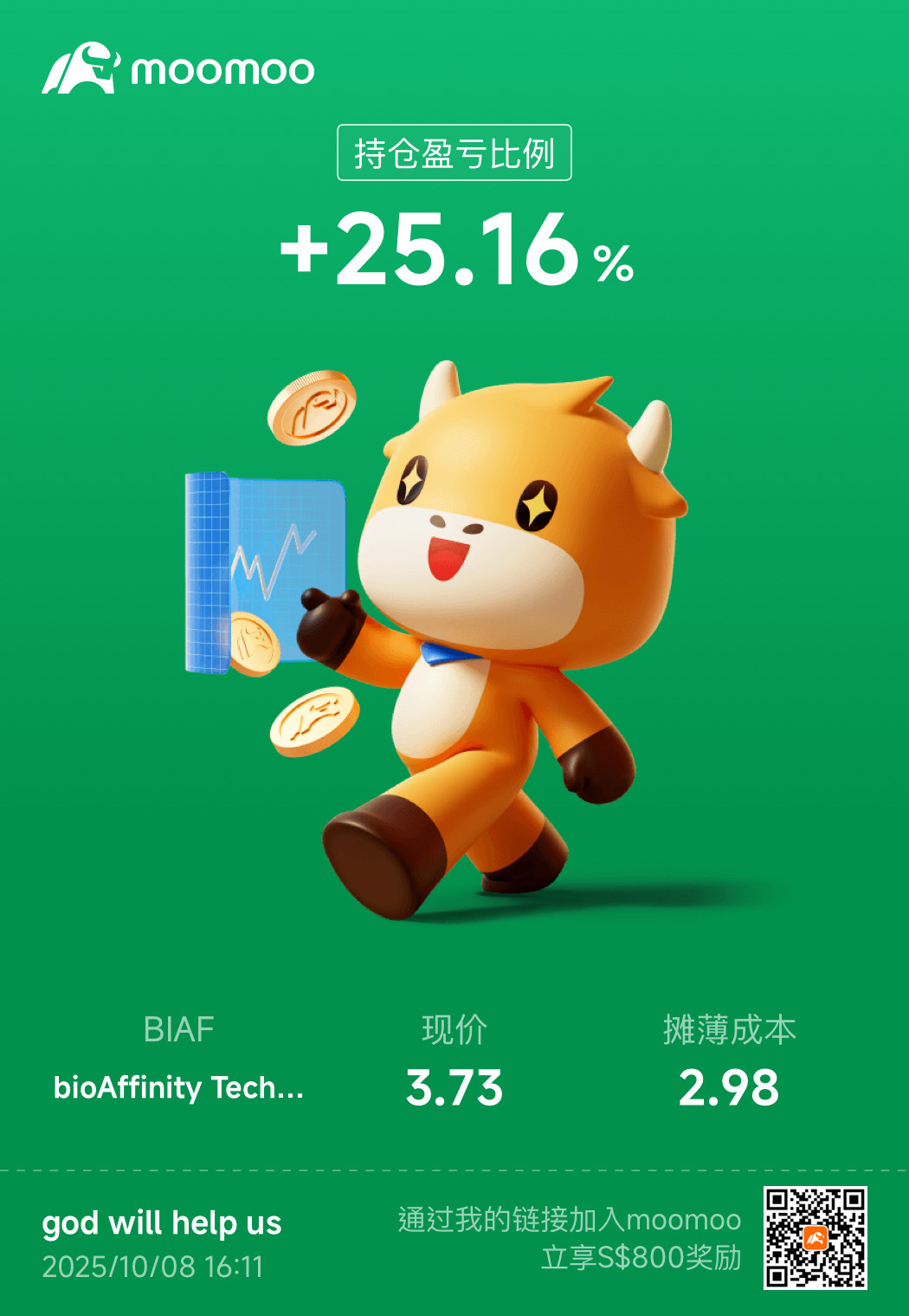 $bioAffinity Technologies (BIAF.US)$@This_Guy cheers bro