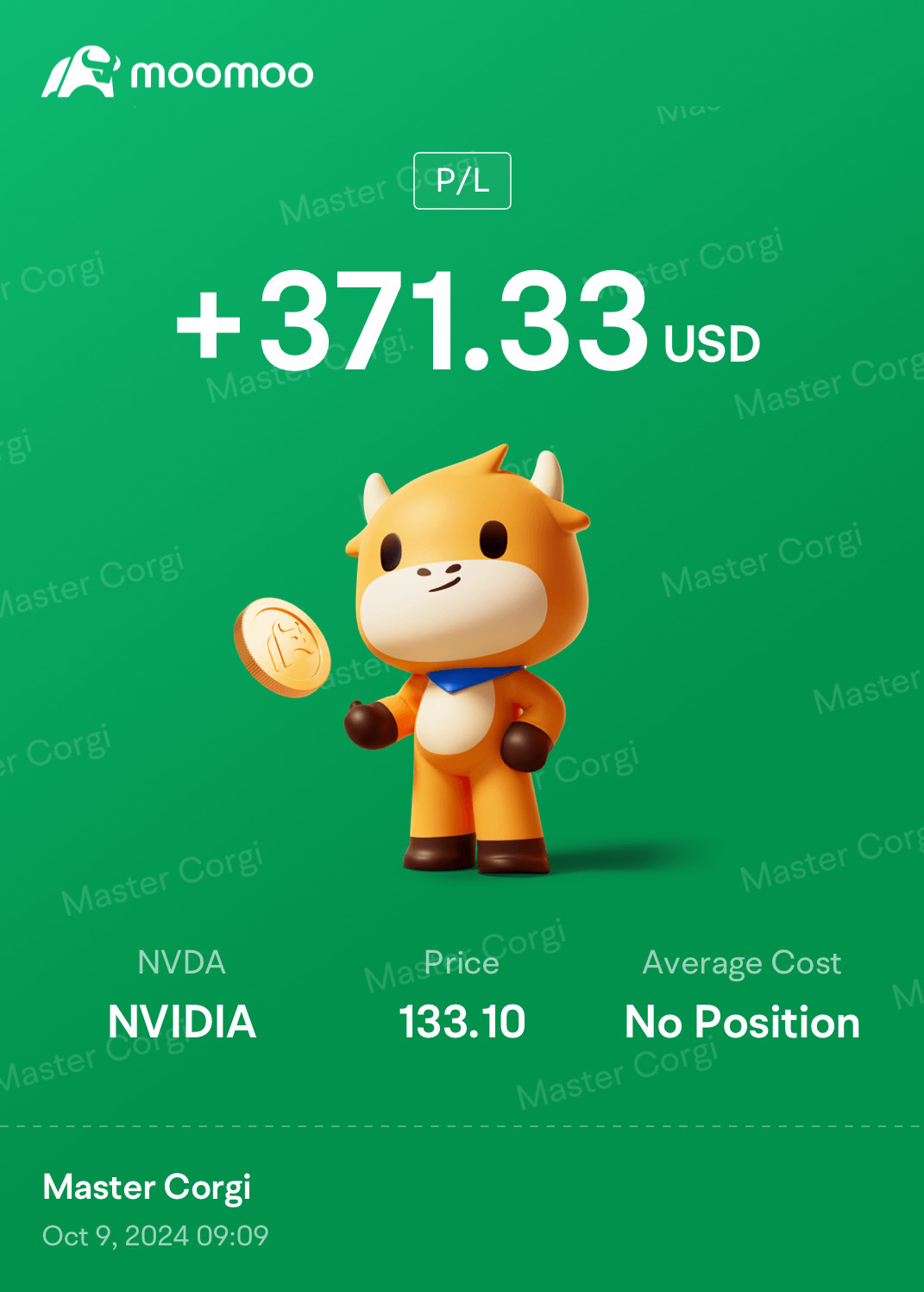 Slow roll 🐶 $NVIDIA (NVDA.US)$