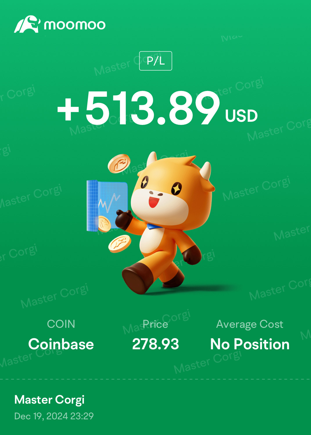 More more more 🐶 $Coinbase (COIN.US)$$Bitcoin (BTC.CC)$ - moomoo Community