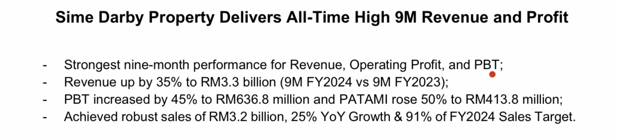 Strongest 9 Months performance in Year 2024 compared with Year 2023!!