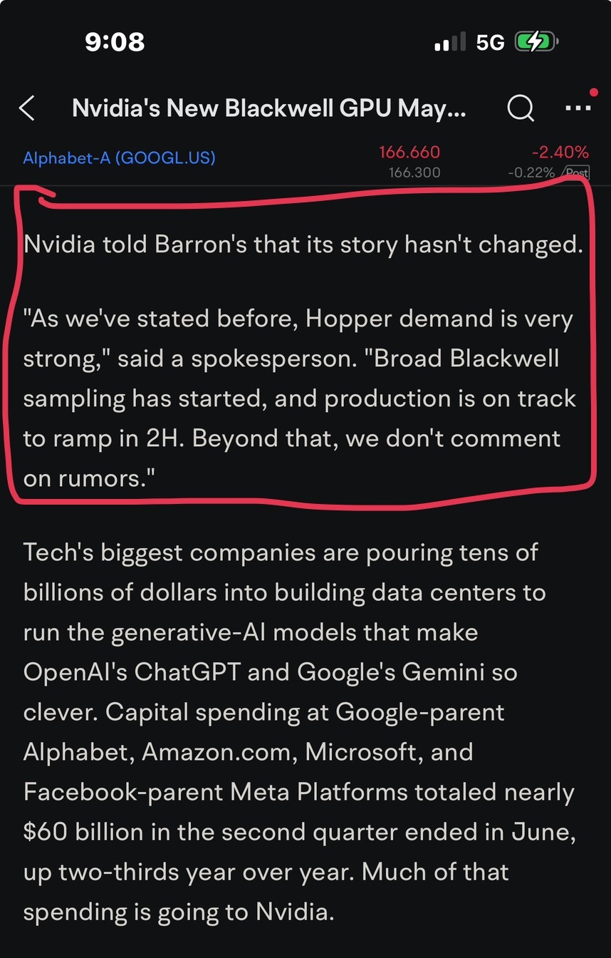 $NVIDIA (NVDA.US)$ trust official news. too many ppl spreading fake news and hoping for it to drop. do your due diligence.