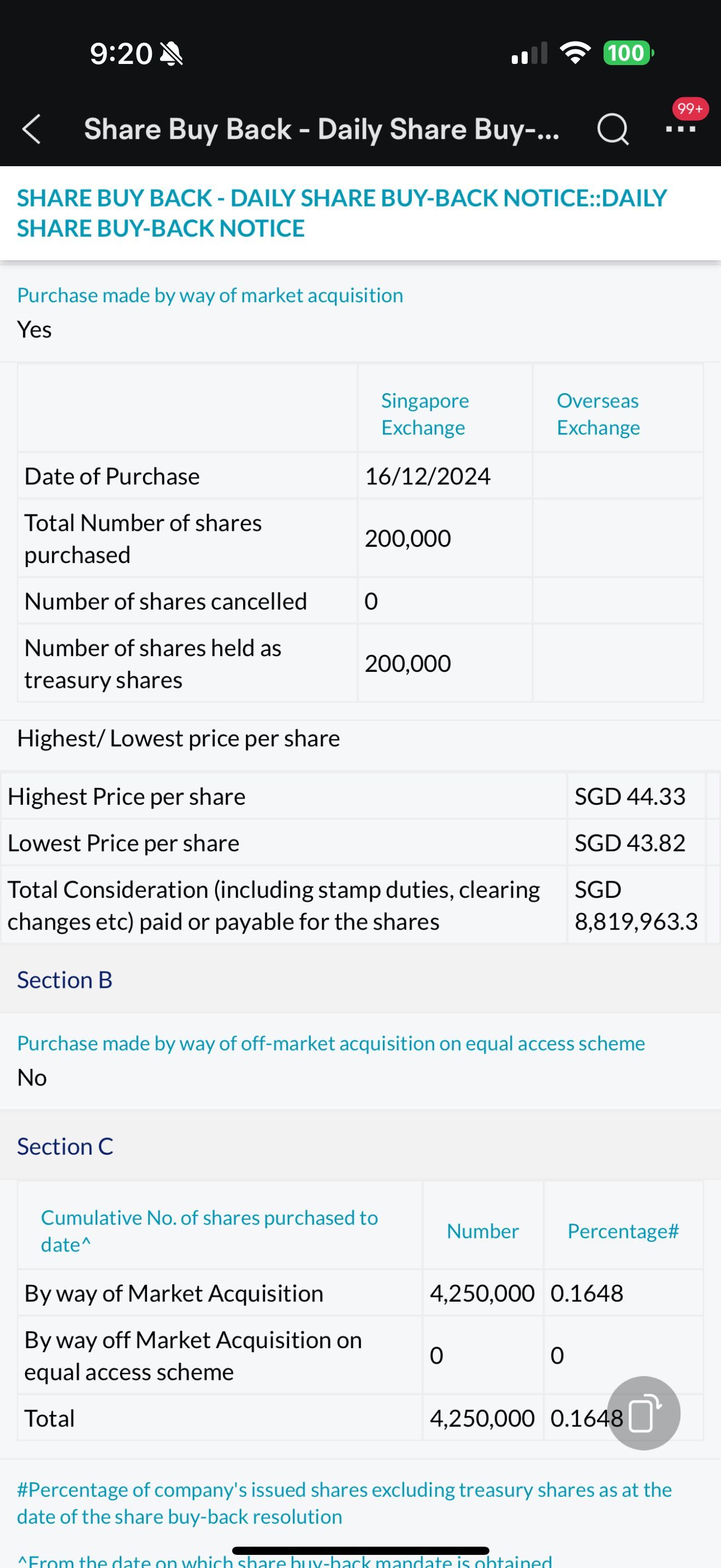 Share buyout continues 🤭