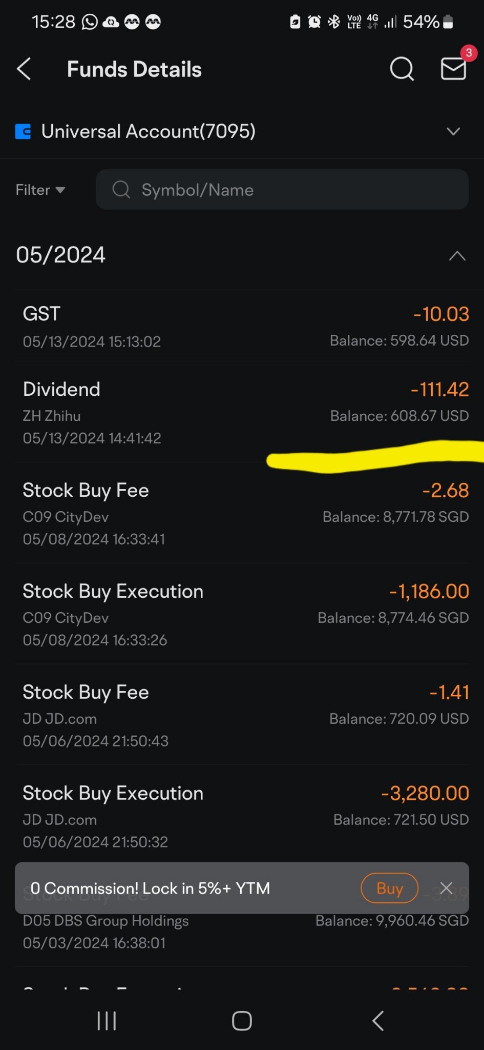 $Zhihu (ZH.US)$ anyone know why the zhihu dividend not give me money, yet deduct from my account, yet I have to pay tax?
