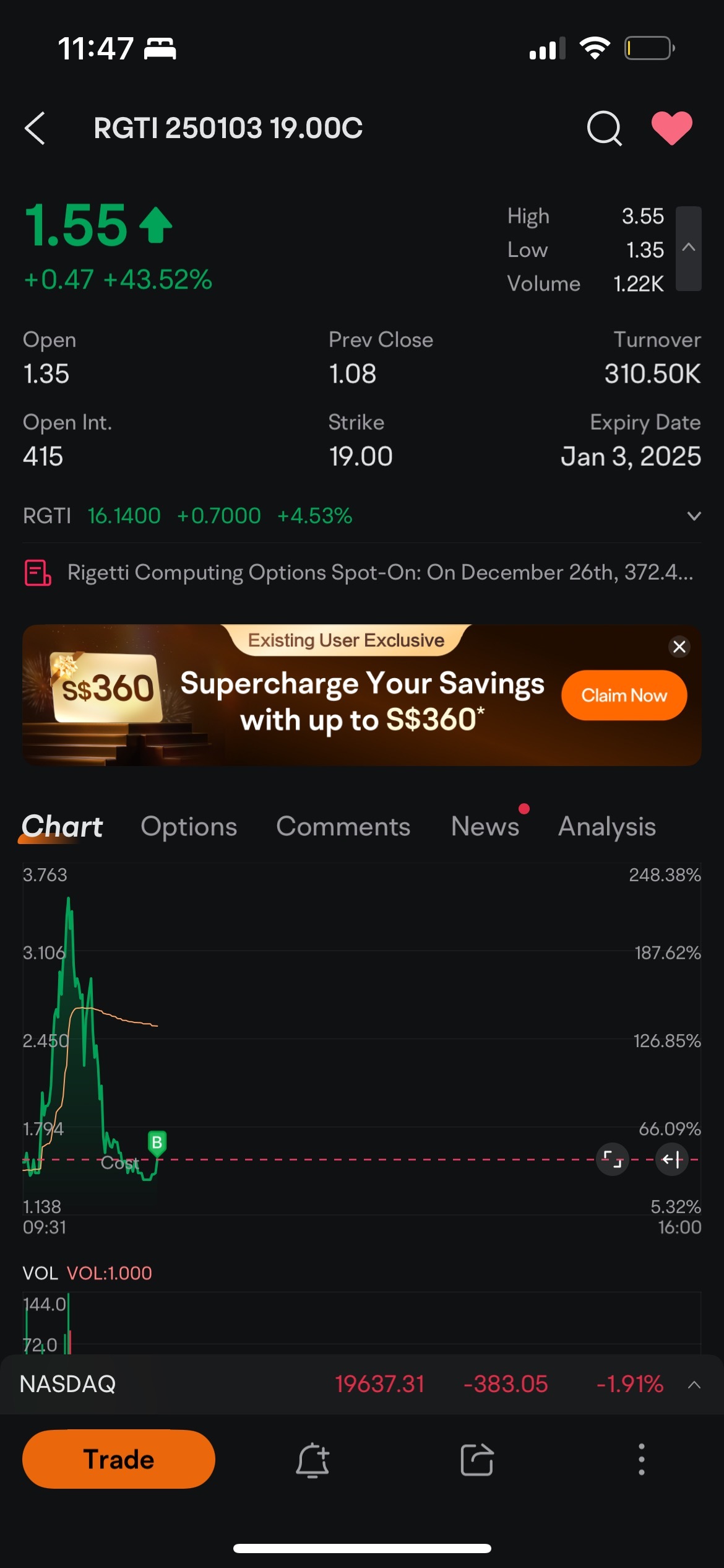 $RGTI 250103 19.00C$ 只是爲了好玩而測試 [白眼]