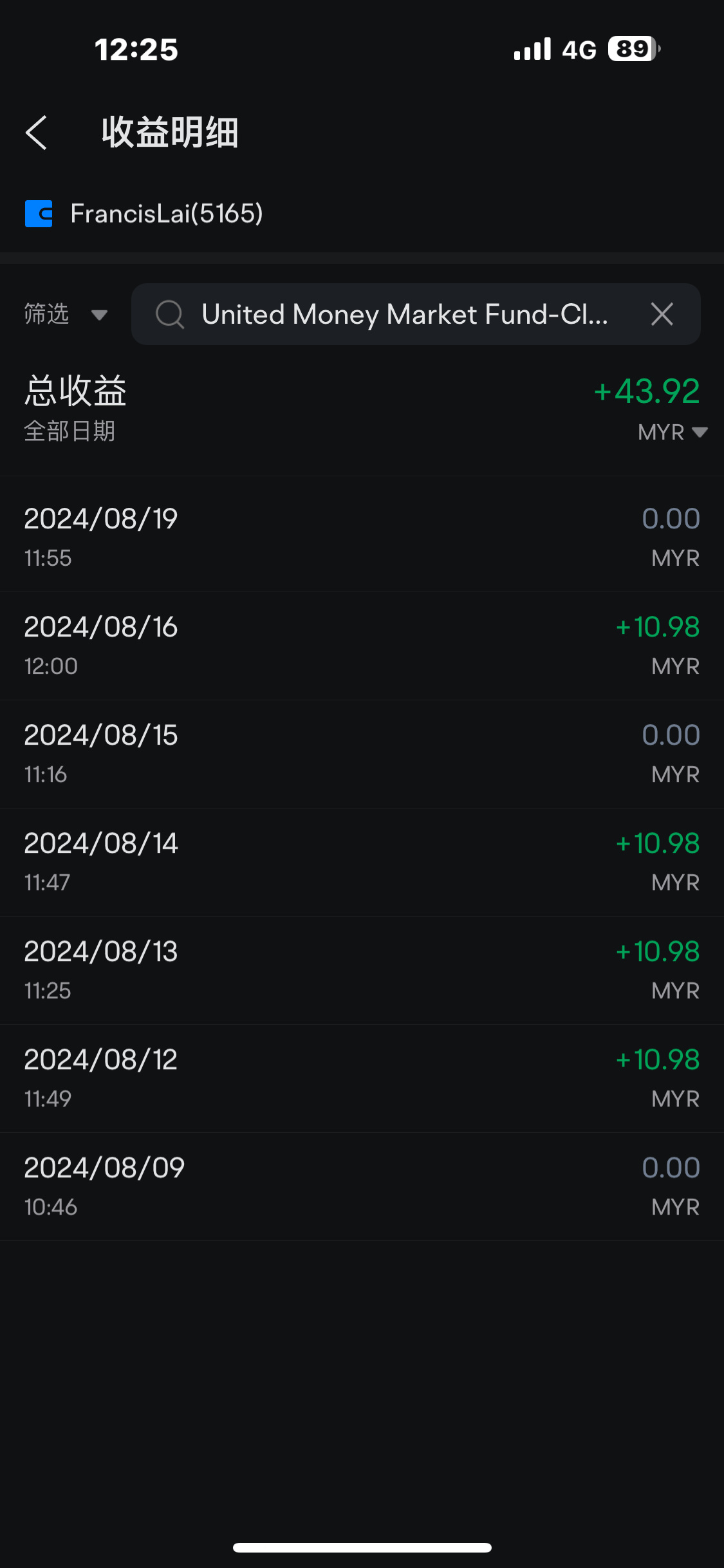 $United Money Market Fund-Class R (MYU9100AN000.MF)$ 其實他是如何計算的 爲什麼一時有一時沒有 過了週末又沒有[尴尬][尴尬][尴尬]