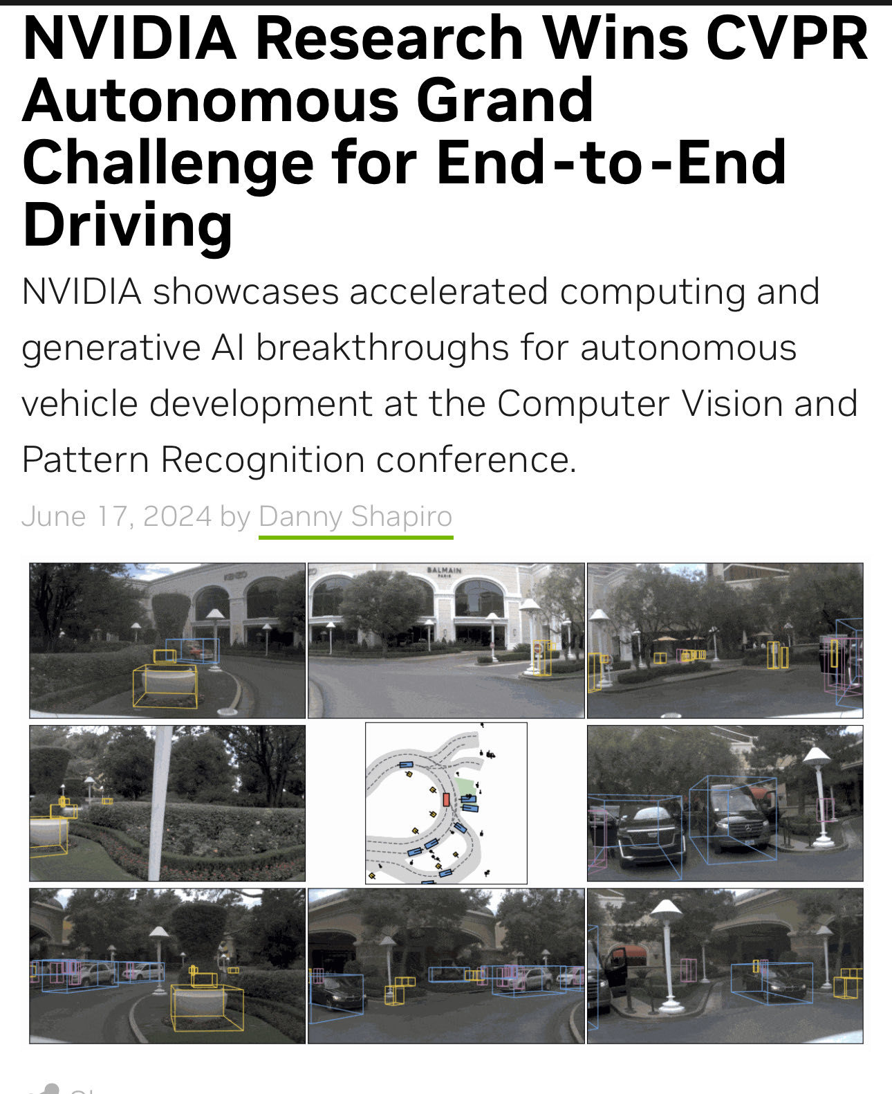 $NVIDIA (NVDA.US)$ [Share Link: NVIDIA Research Wins CVPR Autonomous Grand Challenge for End-to-End Driving]
