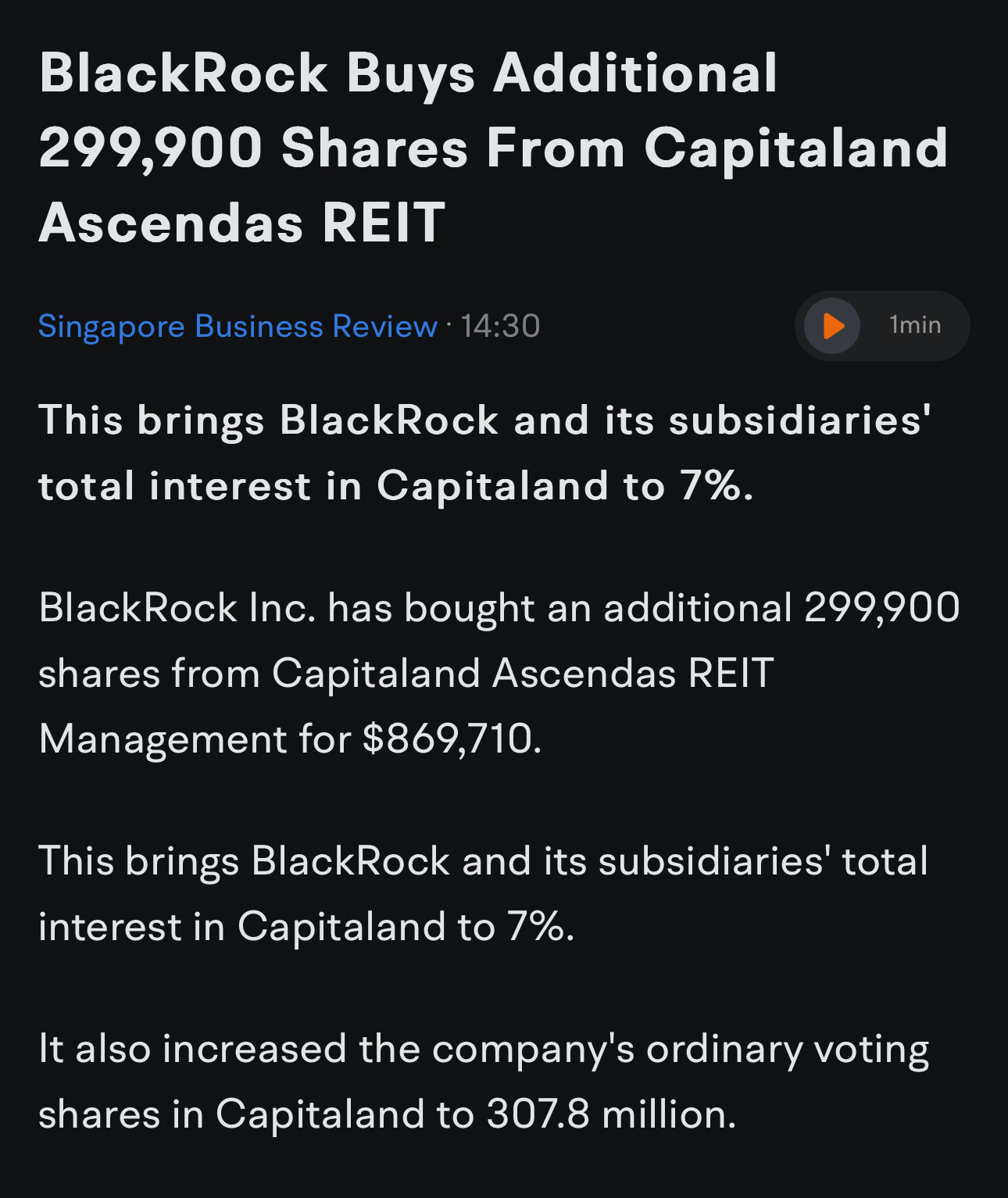 $CapitaLandInvest (9CI.SG)$ ワオ！ 新規買の投資家がここにいます。証明済みの優れた株カウンター。見逃すな！！！