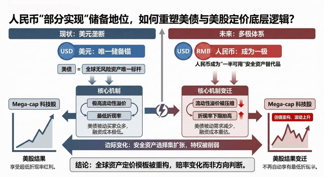人民币若真成了储备货币“一极”，美债美股的底层逻辑会发生什么变化？