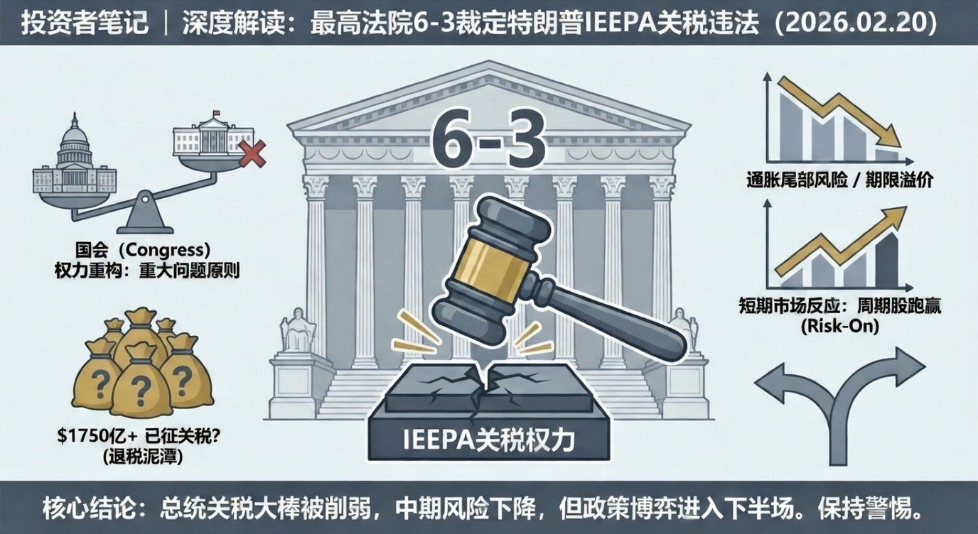 最高法院6-3裁定特朗普IEEPA关税违法
