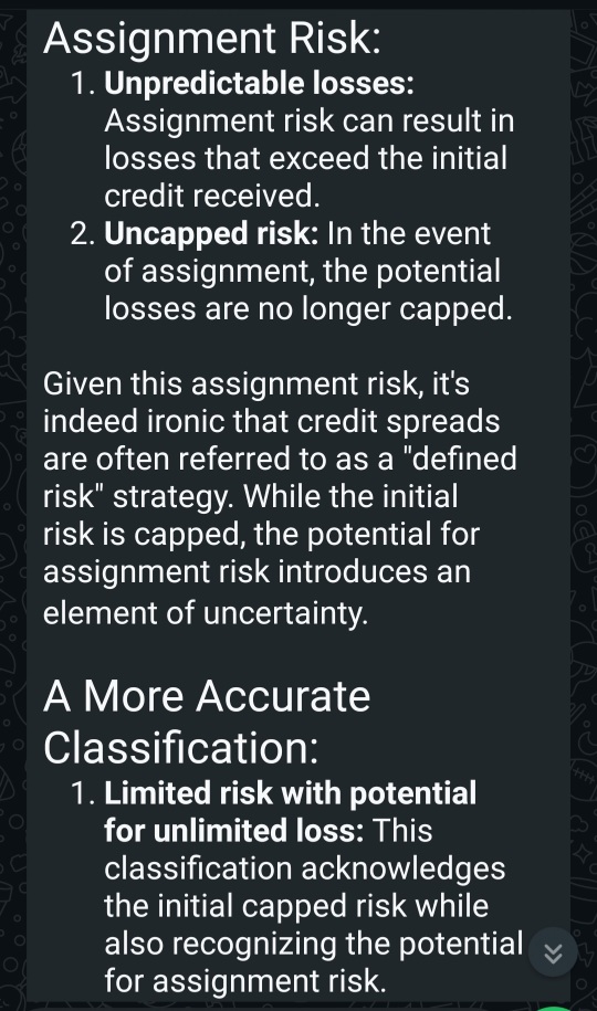 Misconception of credit spread.