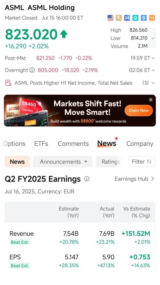 Asml beat earnings but give 💩 forcast