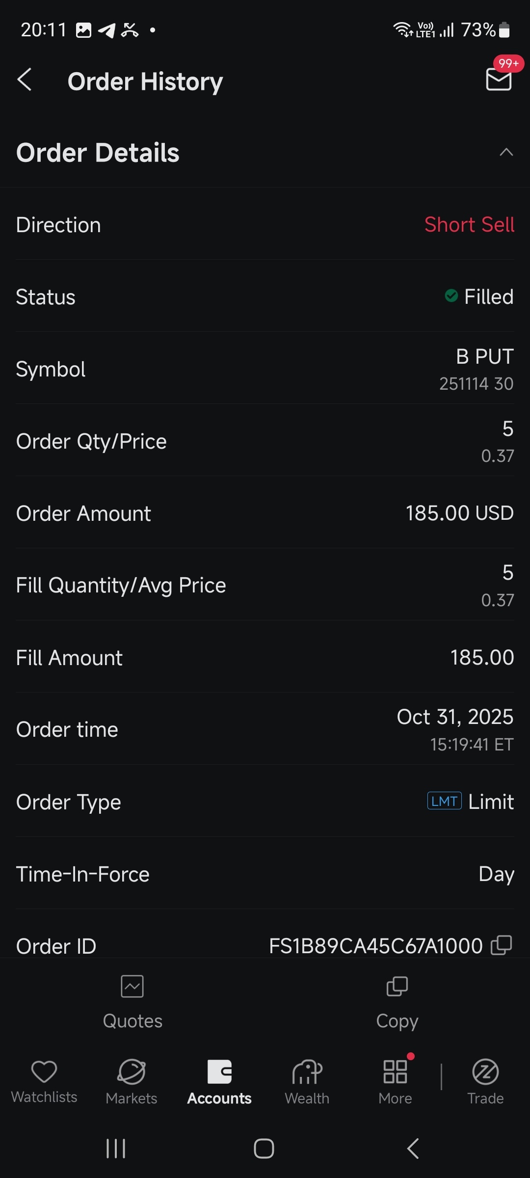 My memorable options trade in 2025