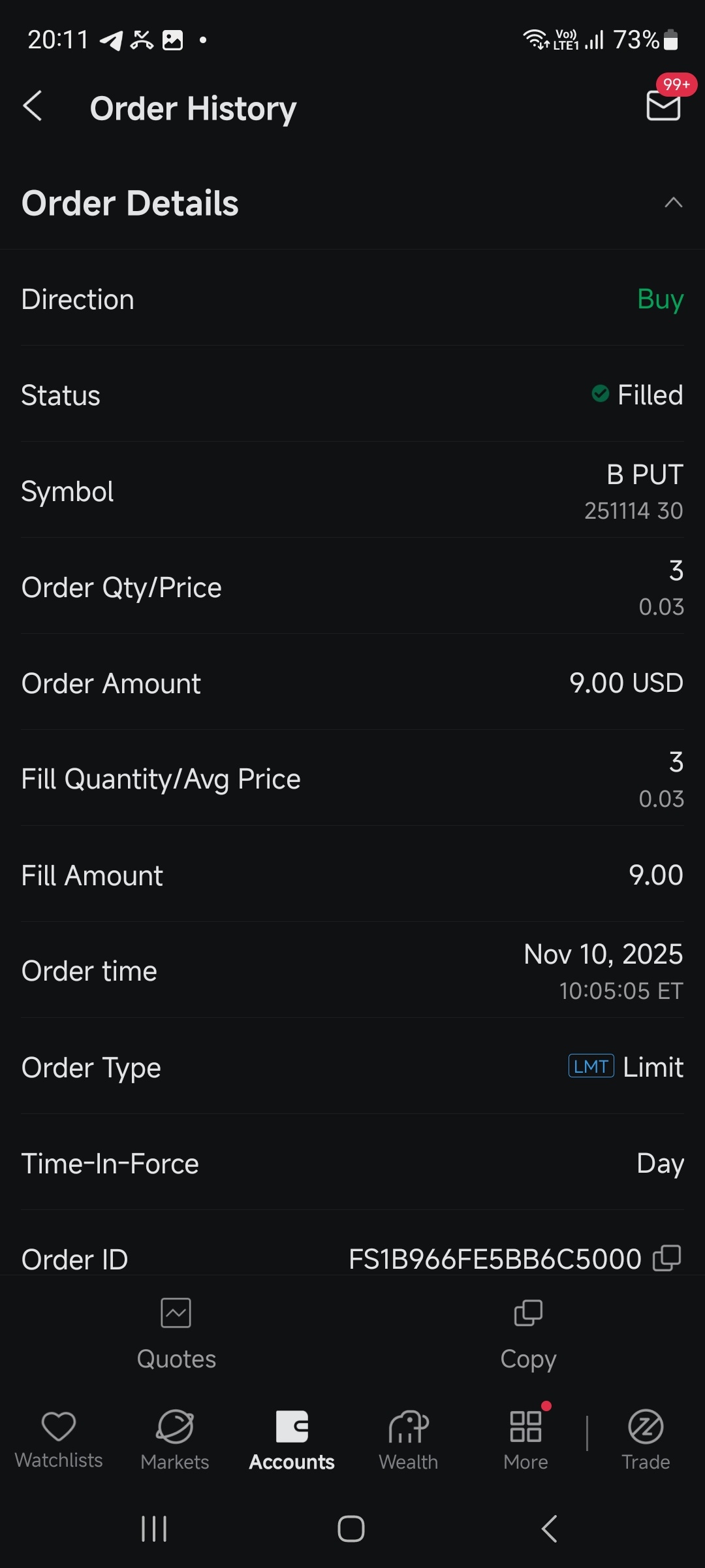 My memorable options trade in 2025